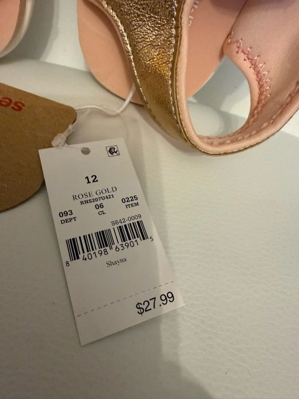 ☀️🌊See Kai Run water safe Girls Gold Sandals with Pink Footbed
